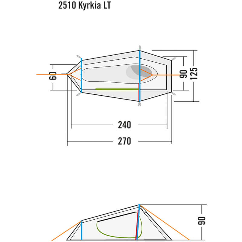 Kyrkja LT Tienda túnel para 1 persona