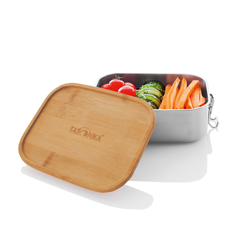 Black+Blum Sandwich Boxes Stainless Steel & Natural Bamboo Lunch/Snack Box 